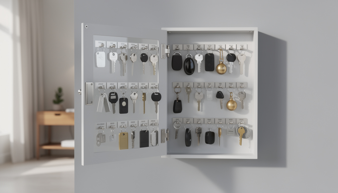 protégez vos clés en toute élégance avec nos mini coffres muraux sécurisés, pratiques et discrets, parfaits pour un accès facile et sécurisé.
