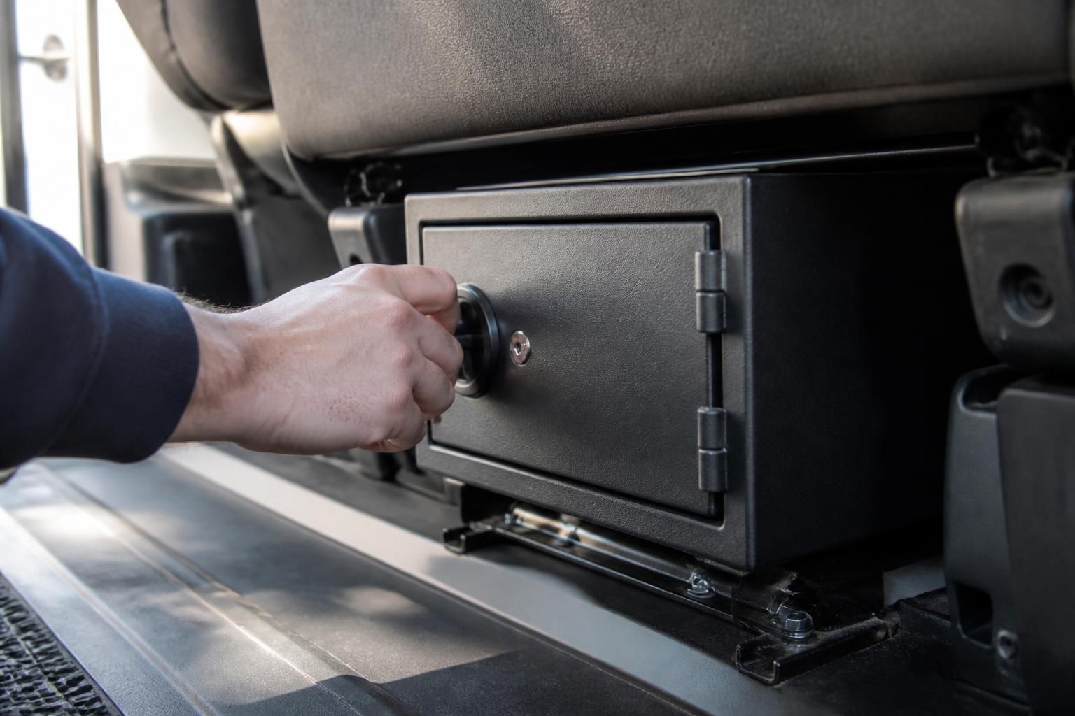 découvrez notre coffre-fort compact spécialement conçu pour véhicules, offrant une sécurité optimale et une installation facile, la solution idéale pour les professionnels en déplacement.