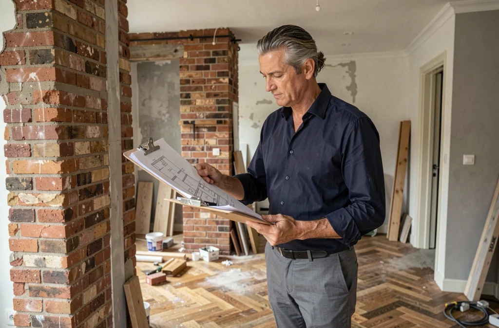Pierre Joncquez Architecture et Design à Roubaix, architecte supervisant une rénovation dans une maison historique du Nord